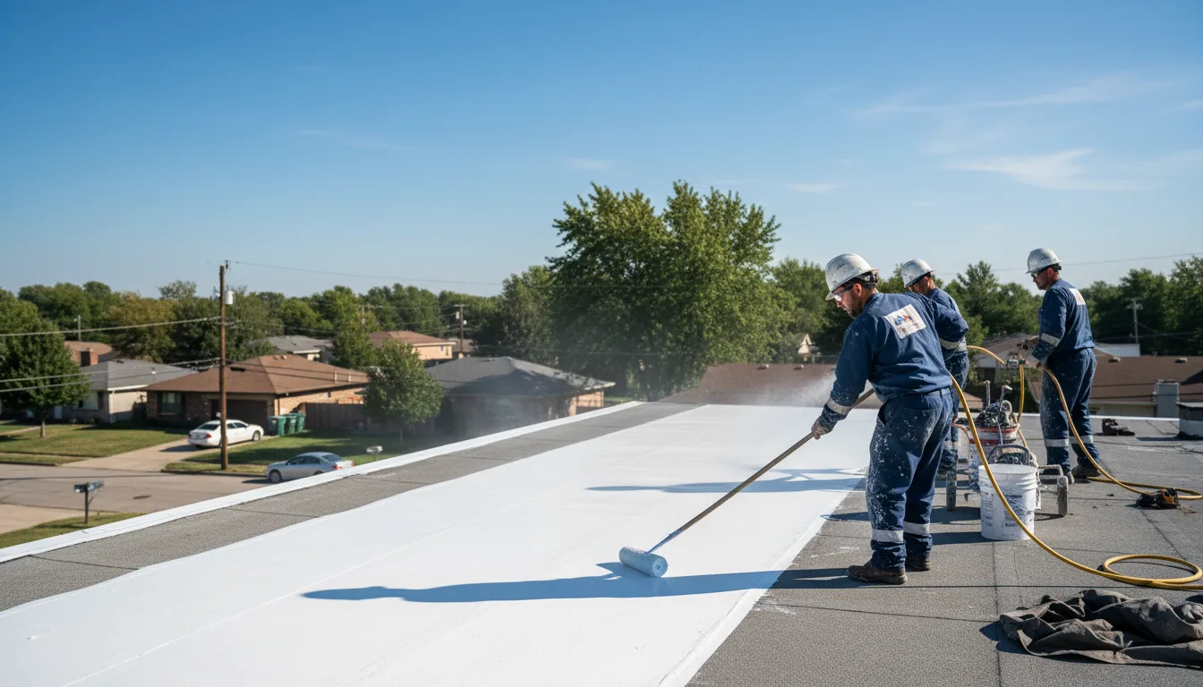 Commercial roof coating in Dewar, OK near me